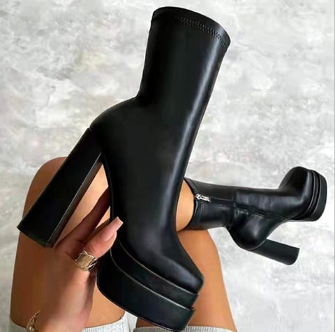 Designer Women Winter 2023 Platform Ladies Leather-BS01000-Veeddydropshipping