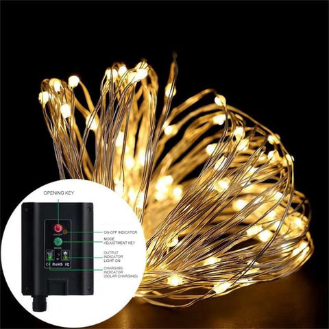 Solar Lighting Strings Outdoor Waterproof Fairy Garland String Lights-TI00920-Veeddydropshipping