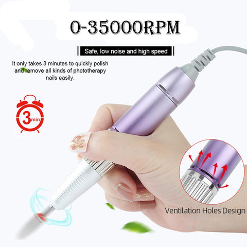 Rechargeable Nail Drill Machine Electric for Nail Bits Set-BH01061-Veeddydropshipping