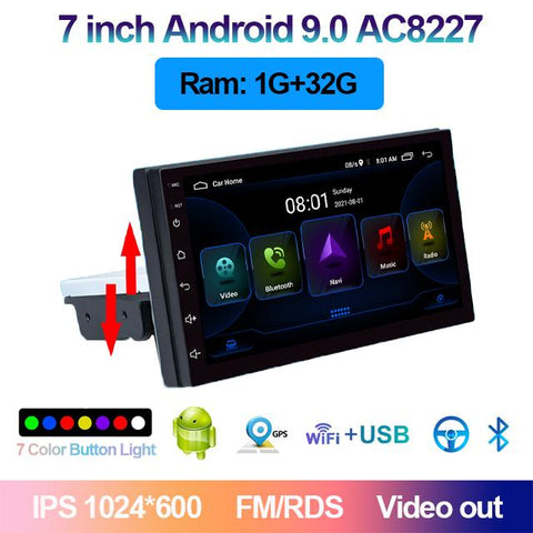 1DIN FM 7 Inch Adjustable Car Radio Android 9.1 Touch Screen-AM00651-Veeddydropshipping