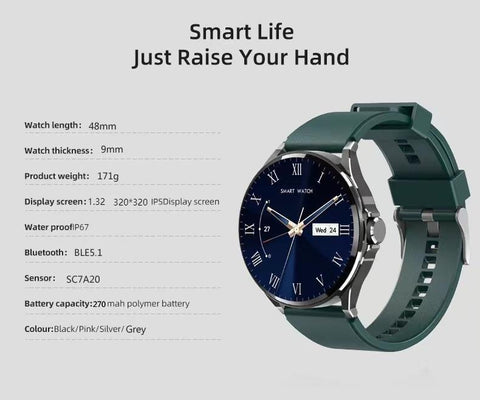 Smart Watch Men Full Touch Screen Watch Waterproof-JW00848-Veeddydropshipping