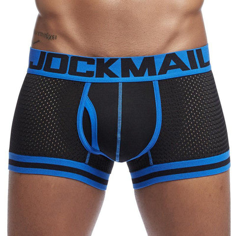 Lingerie Cotton/Mesh Sexy Boxer Shorts Low Waist Sexy Male-MF01456-Veeddydropshipping