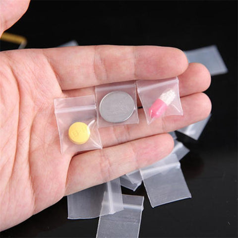 100pcs Small Plastic Clear Pouches Resealable Zip Lock Bags-JW01664-Veeddydropshipping