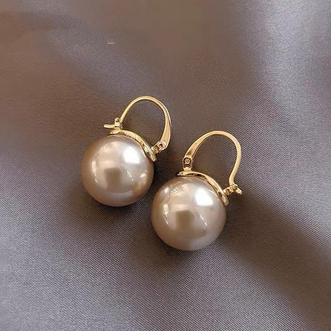 Korean Cute Pearl Drop Earrings  LuxuryU Shape Dangle  Earrings -JW00283-Veeddydropshipping