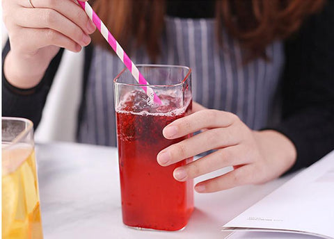 Square Glass Cup Mug Heat-Resistant Water Cups-HA01278-Veeddydropshipping