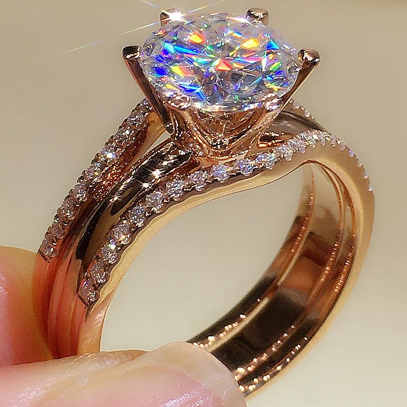 Designed Cubic Zirconia Rings Wedding Engagement Bands Jewelry -JW00567-Veeddydropshipping