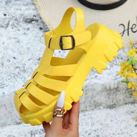 Heel Sandals Roman Shoes Summer Casual Beach Sandals-BS00869-Veeddydropshipping