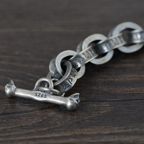 100% Ture Solid S925 Silver Antique Bracelet -JW00113-Veeddydropshipping