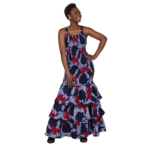 Plus Size Ladies Sleevess Evening Dresses-WF01515-Veeddydropshipping