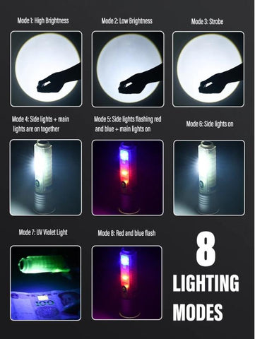 50W Super Bright LED Flashlight Rechargeable Flashlight With Side Light-TI00800-Veeddydropshipping