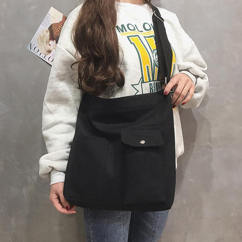 Handbags Student Canvas Casual Simple Messenger Crossbody Shoulder-BS00111-Veeddydropshipping