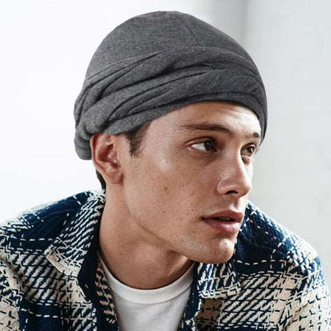 Halo Head Wrap Solid Cotton Turban Bonnet-MF00951-Veeddydropshipping