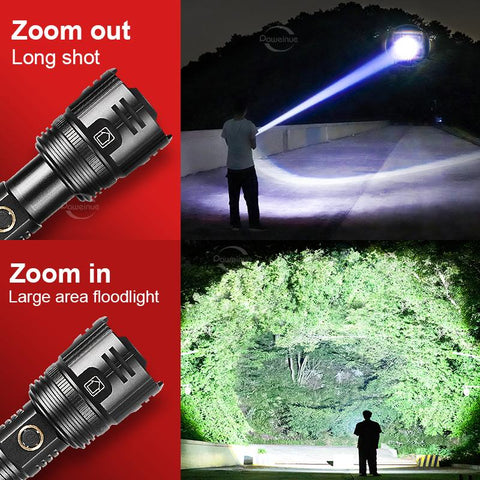 1000000LM 600W LED Powerful Flashlight USB Recharge Flash Light 12000MAh-TI00764-Veeddydropshipping