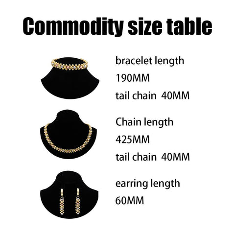 Necklace Earring Set Plated Jewelry Banquet Fashion Classic Style -JW00233-Veeddydropshipping