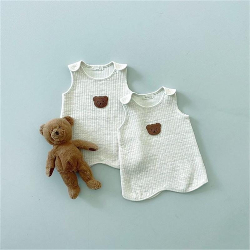 Baby Toddler Sleeping Bags Cotton Gauze Sleeveless Vest Anti-kick Bear-TB01073-Veeddydropshipping