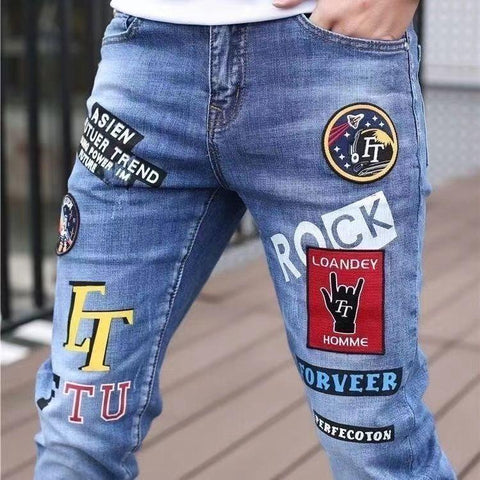 Hip Hop Skinny Graphic Designer Clothes Original Cowboy-MF00463-Veeddydropshipping
