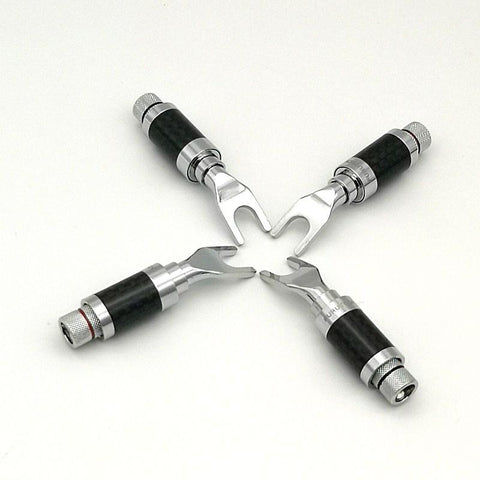 1pair   Hohe-ende hallo-fi furutech cf 202 (r) rhodium-berzogene carbon faser -CE00172-Veeddydropshipping