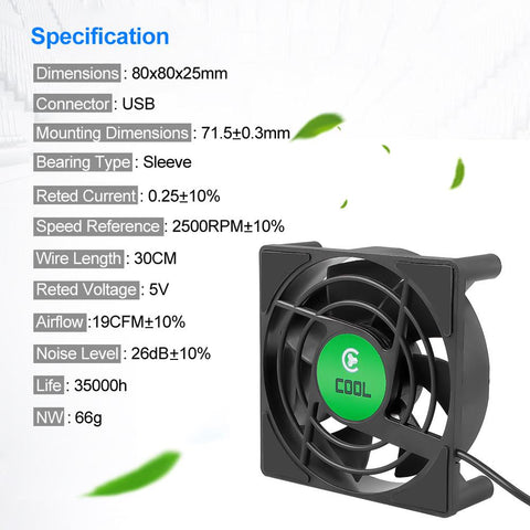 Mini Cooling Small Fan  Radiator  With 30cm Cable-CO00153-Veeddydropshipping