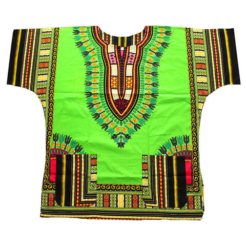 African Fashion Dashiki Design Floral Dress-WF01664-Veeddydropshipping