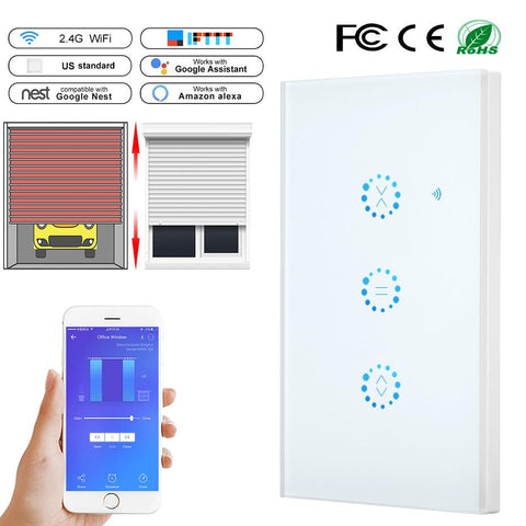 Smart Home WiFi Electrical Touch Blinds Curtain Switch Ewelink APP Voice-TI01098-Veeddydropshipping