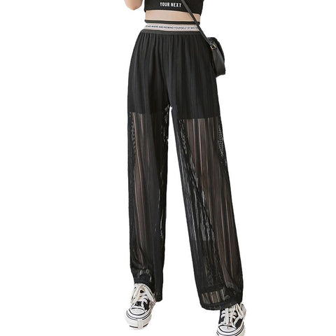 Casual Summer Slacks Pants High Waist Soft Comfort-WF00080-Veeddydropshipping