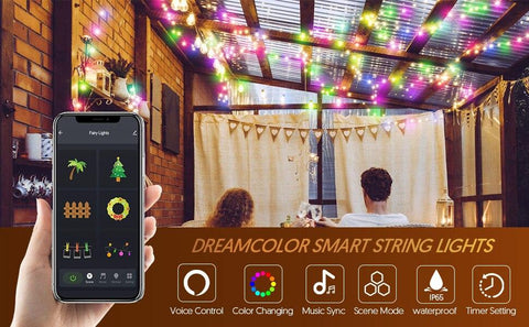 Dreamcolor Outdoor String Lights With 20 Colorful Modes Music Sync Voice-TI00911-Veeddydropshipping