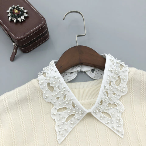 Woman Blouse Tops Fake Collar Necklace Ties-WF01343-Veeddydropshipping