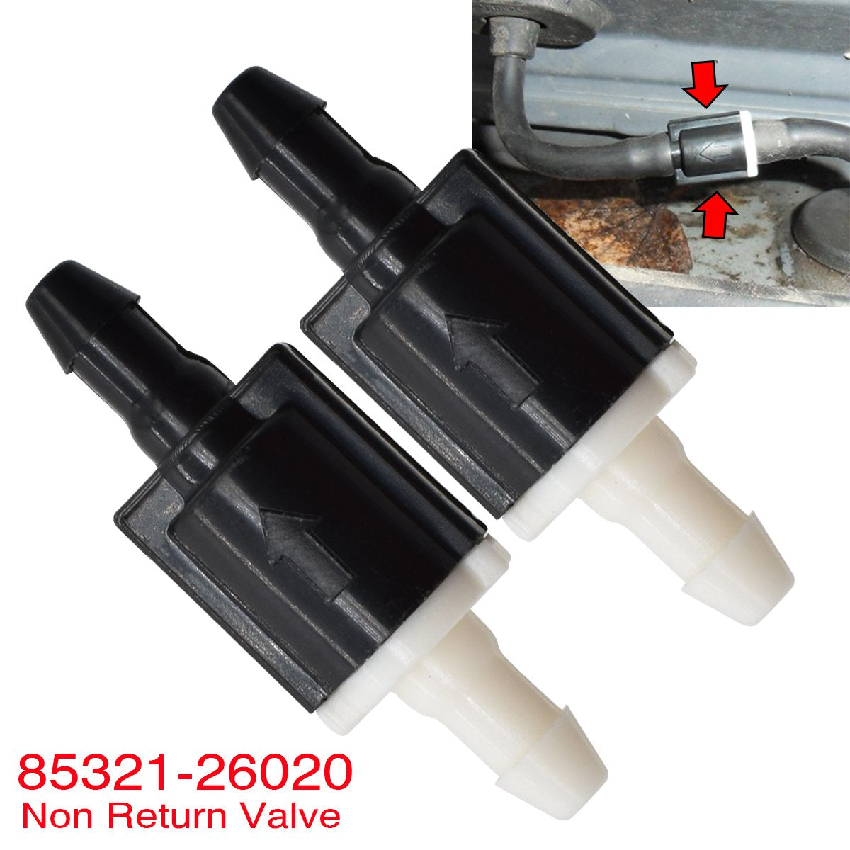 2pcs Wiper Washer Windshield Check valve For Toyota Highlander-AM00226-Veeddydropshipping