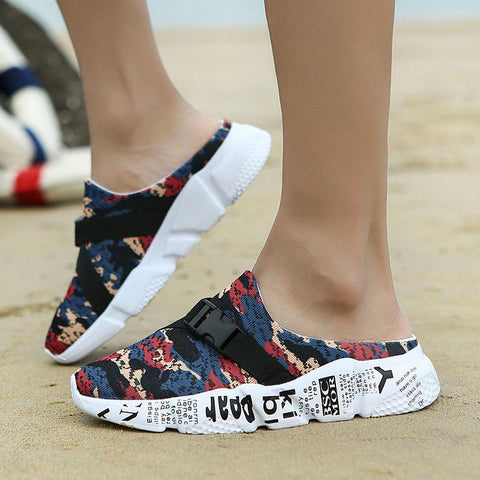 Summer Breathable Outdoor Mens Half Slippers Camo-BS01576-Veeddydropshipping