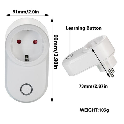Wireless Remote Control Switch Electrical Outlet Smart EU Wall Socket-TI01140-Veeddydropshipping