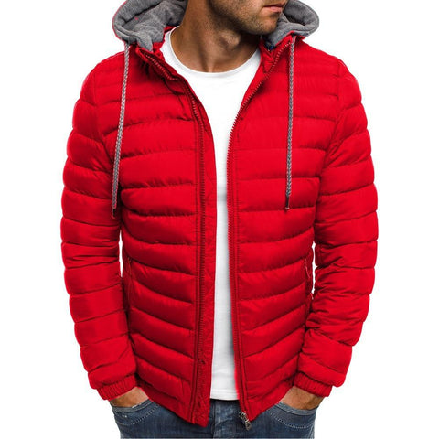 Thin Warm Snow Coats Male Hooded Windbreaker-MF01193-Veeddydropshipping