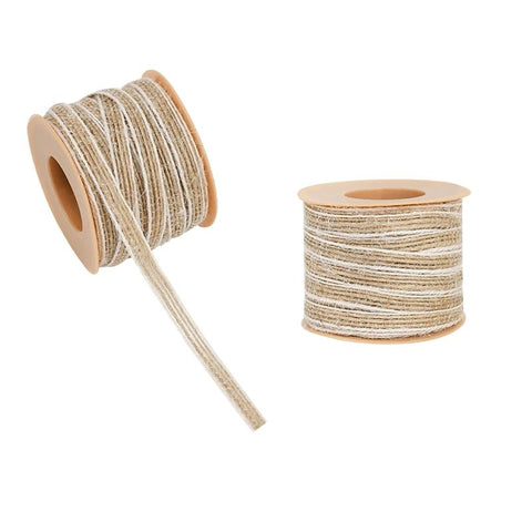 Rope Burlap Hessian Ribbon with Lace-HA00100-Veeddydropshipping