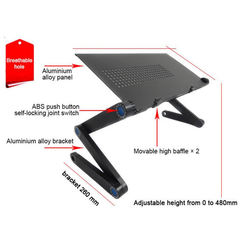 Laptop desk Adjustable Foldable Computer Desks-HA01595-Veeddydropshipping