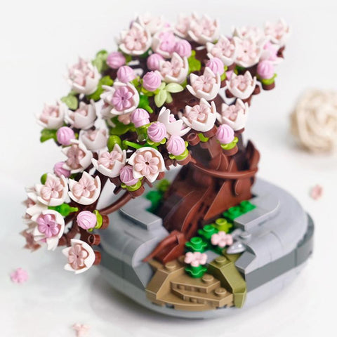 Mini Bouquet Building Blocks Flowers Succulent Cherry Blossom Bonsai 3D Model-TB01475-Veeddydropshipping
