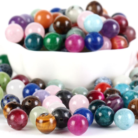 Natural Stone Beads Lava Agates Amethyst Tiger Eye Amazonite-JW01464-Veeddydropshipping