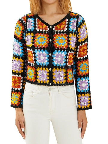 Women Crochet Cardigans Vintage Knitted Sweaters-Veeddydropshipping