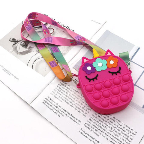 Bags Rainbow Coin Purse Wallet Ladies Bag Silica Simple Dimple-BS00623-Veeddydropshipping