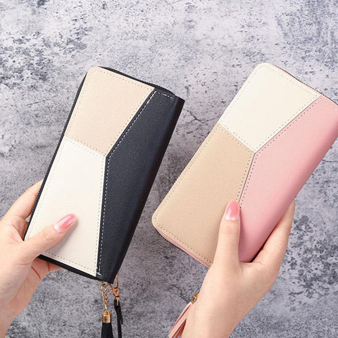 Long Purses Handbags Coin Purse Cards Holder PU Leather-BS00214-Veeddydropshipping