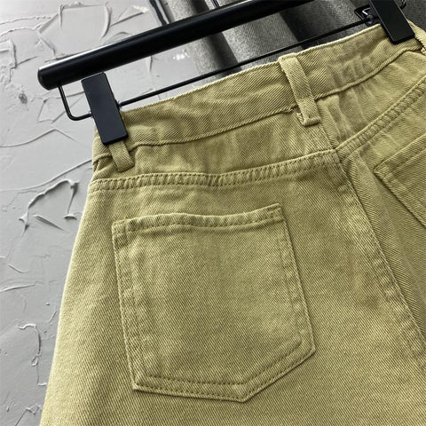 Women Denim Shorts High Waist Jeans-WF00613-Veeddydropshipping
