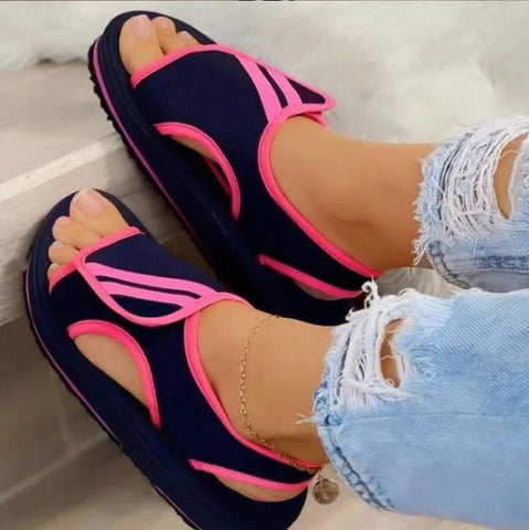 Sandals Ladies Sandals Wedge Beach Shoes Low Top Platform Pumps-BS00812-Veeddydropshipping