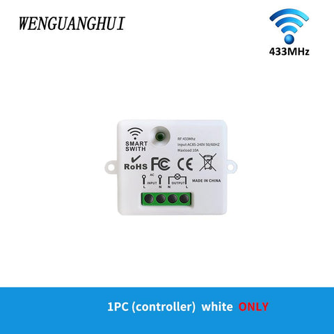 SIXWGH Smart Wireless Switch RF433Mhz Self-Powered Push Button Wall-TI01136-Veeddydropshipping