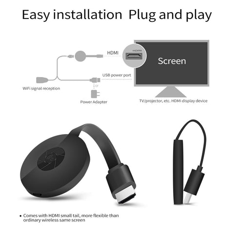 4K HDMI-compatible  Wireless Display Receiver Mobile Screen WiFi Wireless -CE01017-Veeddydropshipping