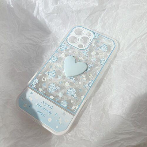 Girls Cute 3D Love Heart Kickstand Phone Case For iPhone 11 13 12 Pro Max XR 8 7-PA00121-Veeddydropshipping