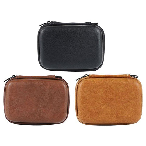 Portable USB Data Cable Organizer Leather Earphone Storage Leather Bag Headphone Case-PA00911-Veeddydropshipping