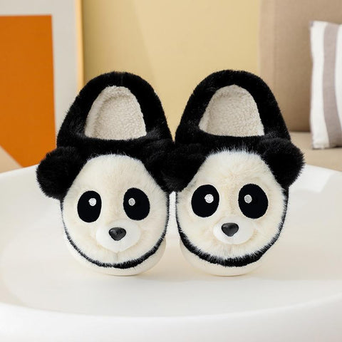 Winter Indoor Panda Children Slippers Flat Furry Home Cartoon Women-TB00744-Veeddydropshipping