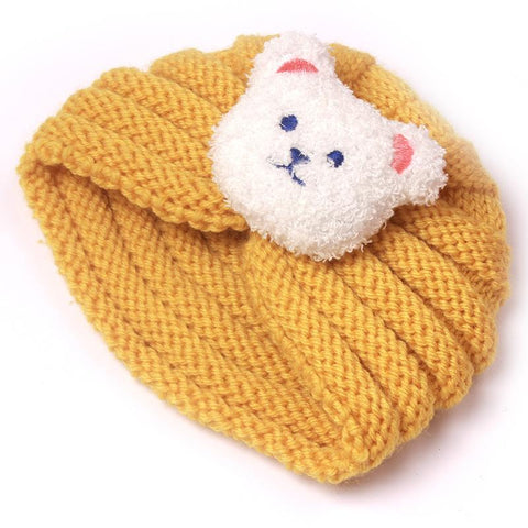 Cute Bear Baby Beanie Autumn Winter Knitted Hats for Girls Boys-TB00725-Veeddydropshipping