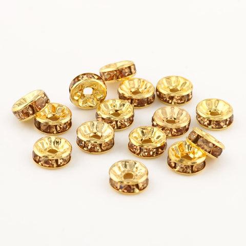 Square Rhinestone  Crystal Spacer Beads For Jewelry Making DIY -JW01510-Veeddydropshipping