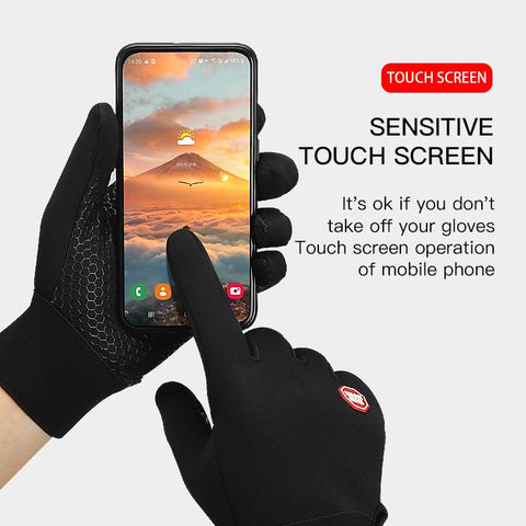 Winter Cycling Gloves With Wrist Support Touch Screen Bicycle Gloves Outdoor -OS00984-Veeddydropshipping
