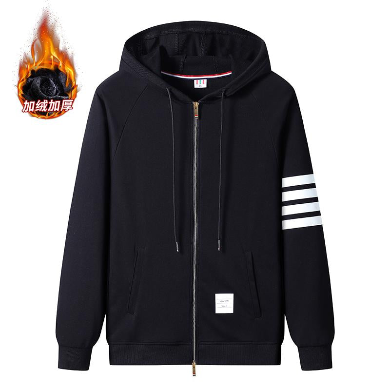 Super Warm fleece thicken Sweatshirts Zipper Hoodie-Veeddydropshipping