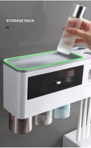 Magnetic Adsorption Inverted Toothbrush Holder-HA01016-Veeddydropshipping